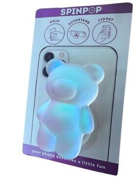 Bear Phone Grip & Kickstand - Iridescent Blue
